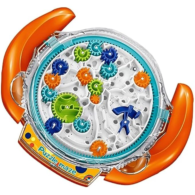 THE ULTIMATE PUZZLE GAME CHALLENGE FOR CHILDREN, 3D THINKING PUZZLE LABYRINTH PROMOTES SPATIAL THINKING, LOGIC AND IMAGINATION, 8-15 YEAR OLD CHILDREN'S TOY, (ORANGE - Image 1